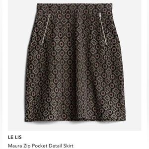 Le Lis Zip Pocket Skirt